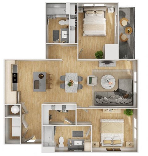 a floor plan of a home with a bedroom and a living room